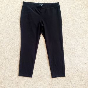 Eileen Fisher Black Crepe Ankle Pants sz L